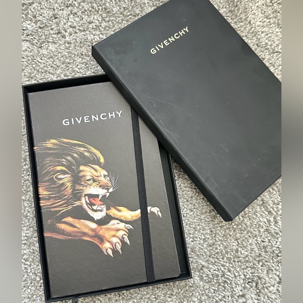 Givenchy Black and Gold Lion Notebook